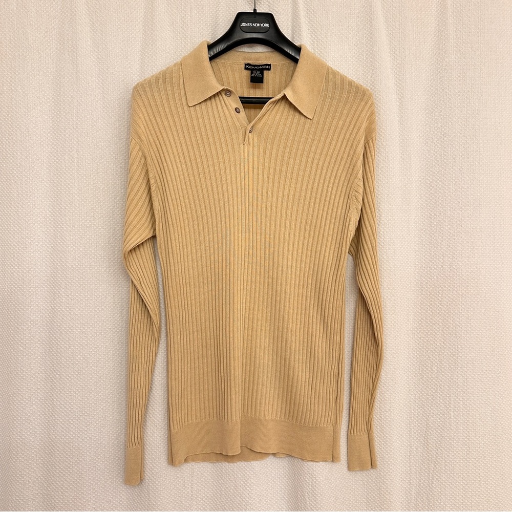 100% silk Kevoman Ribbed Polo XXL